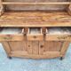 Antique sideboard, solid wood farmhouse furniture.