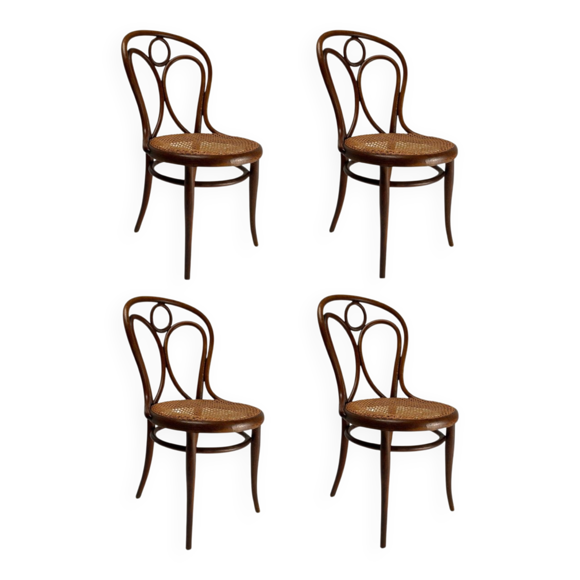 Austrian Bent Beech Chairs, 1890s, Set of 4