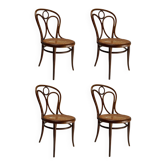 4 chaises en hêtre cintré, Autriche années 1890