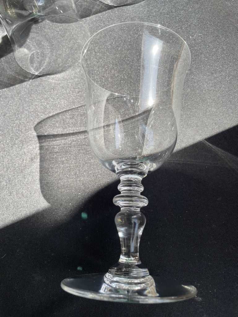 Baccarat – glasses size n°2 - art nouveau - blown plain crystal - service vence