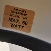 2 wall lamps, Schmidt's lampe design, Denmark early 1980s by Hans Schmidt