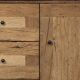 Chest of drawers made from solid 19th-century oak, handcrafted from reclaim
