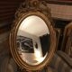 Mirror oval gold leaf Louis XVI 52x90cm