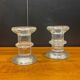Pair of Festivo crystal candle holders by Timo Sarpaneva 1960