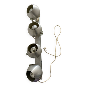 Brushed aluminum eyeball spotlight strip