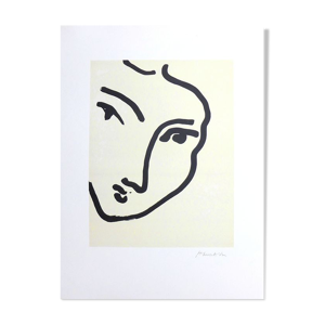 Lithographie sur papier fort Matisse