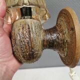 A ceramic wall lamp with a hard-pressed glass shade, Axella Denmark 1970s