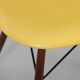 Set of 4 DSW chairs by Charles Eames - yellow fibreglass edition by Herman.
