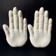 Vintage white ceramic hand bookends