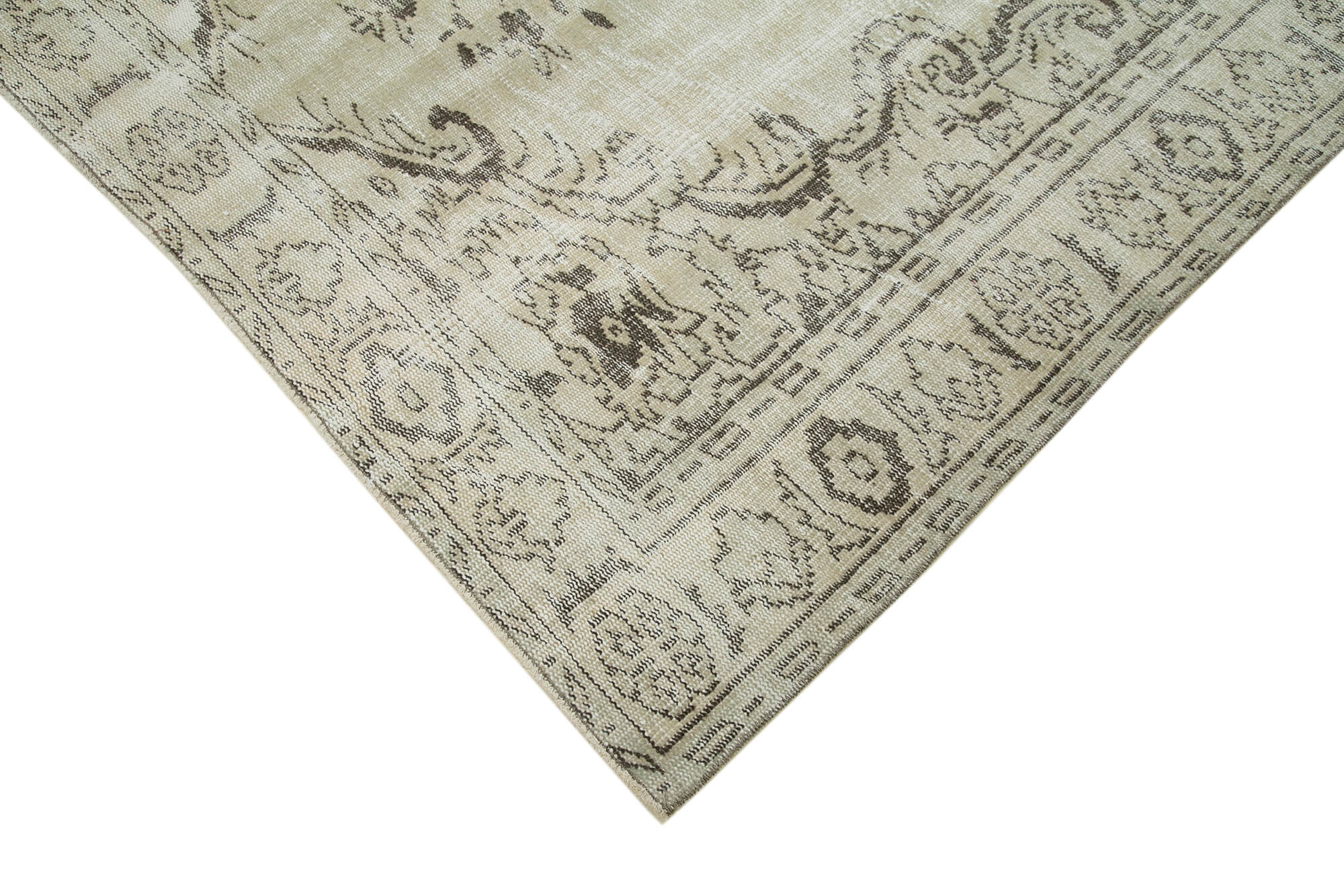 Hand-knotted unique turkish beige rug 186 cm x 293 cm