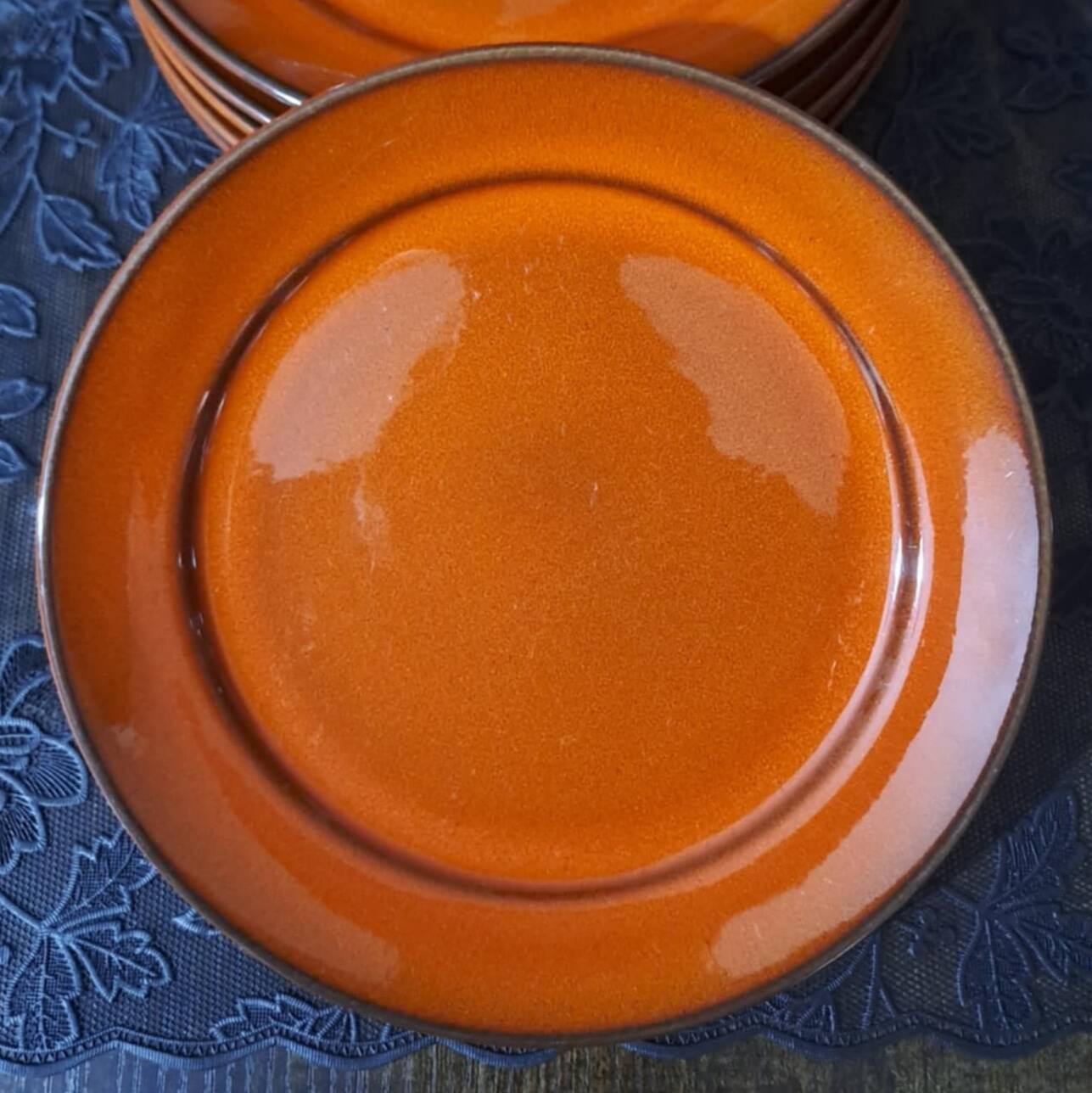 6 vintage dessert plates