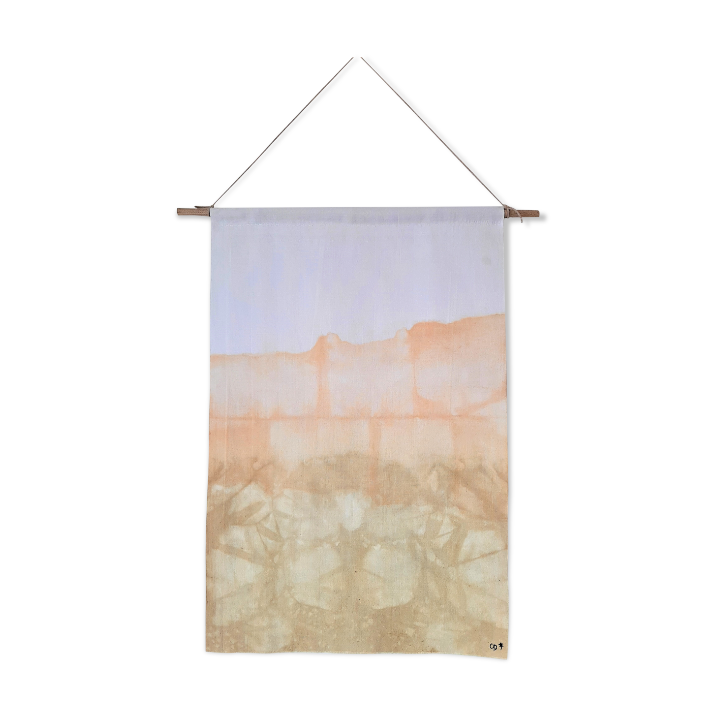 Kakemono vegetable dye Ireland, signed Lueur Végétale