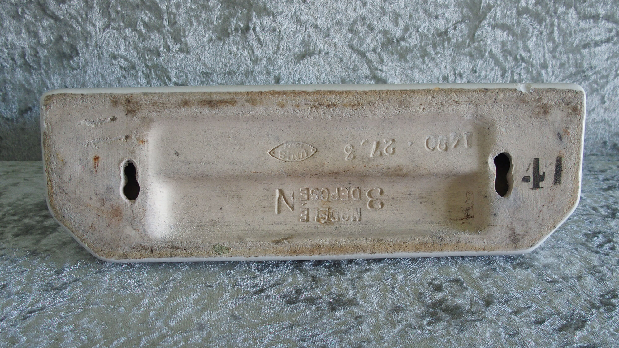 White ceramic soap rack wall shelf