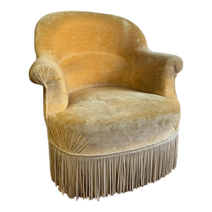 fauteuil crapaud jaune