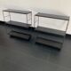 Pair shelves vintage 1960 black string - 49 x 58 cm