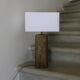 Lampe en laiton et bronze, Luciano Frigerio, Italie années 70