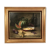 Oil on canvas, still life by Dubouchet