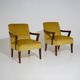 Paire de fauteuils en velours, années 1950
