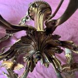 Gilt bronze chandelier 6 candles from the 100s