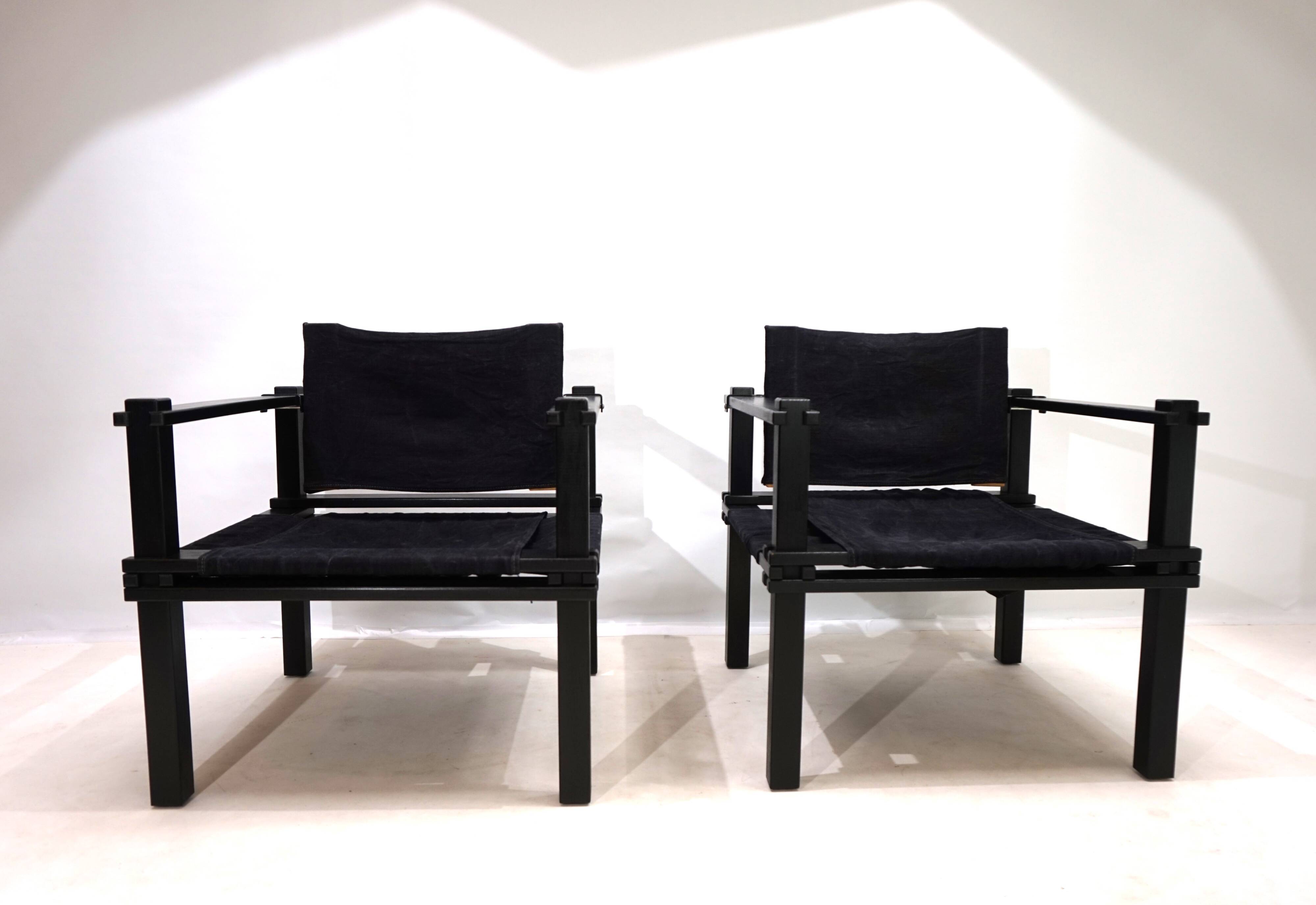 Bofinger set of 2 Farmer lounge chairs with table by Gerd Lange, 1960