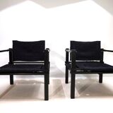 Bofinger set of 2 Farmer lounge chairs with table by Gerd Lange, 1960