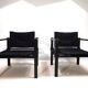 Bofinger set of 2 Farmer lounge chairs with table by Gerd Lange, 1960