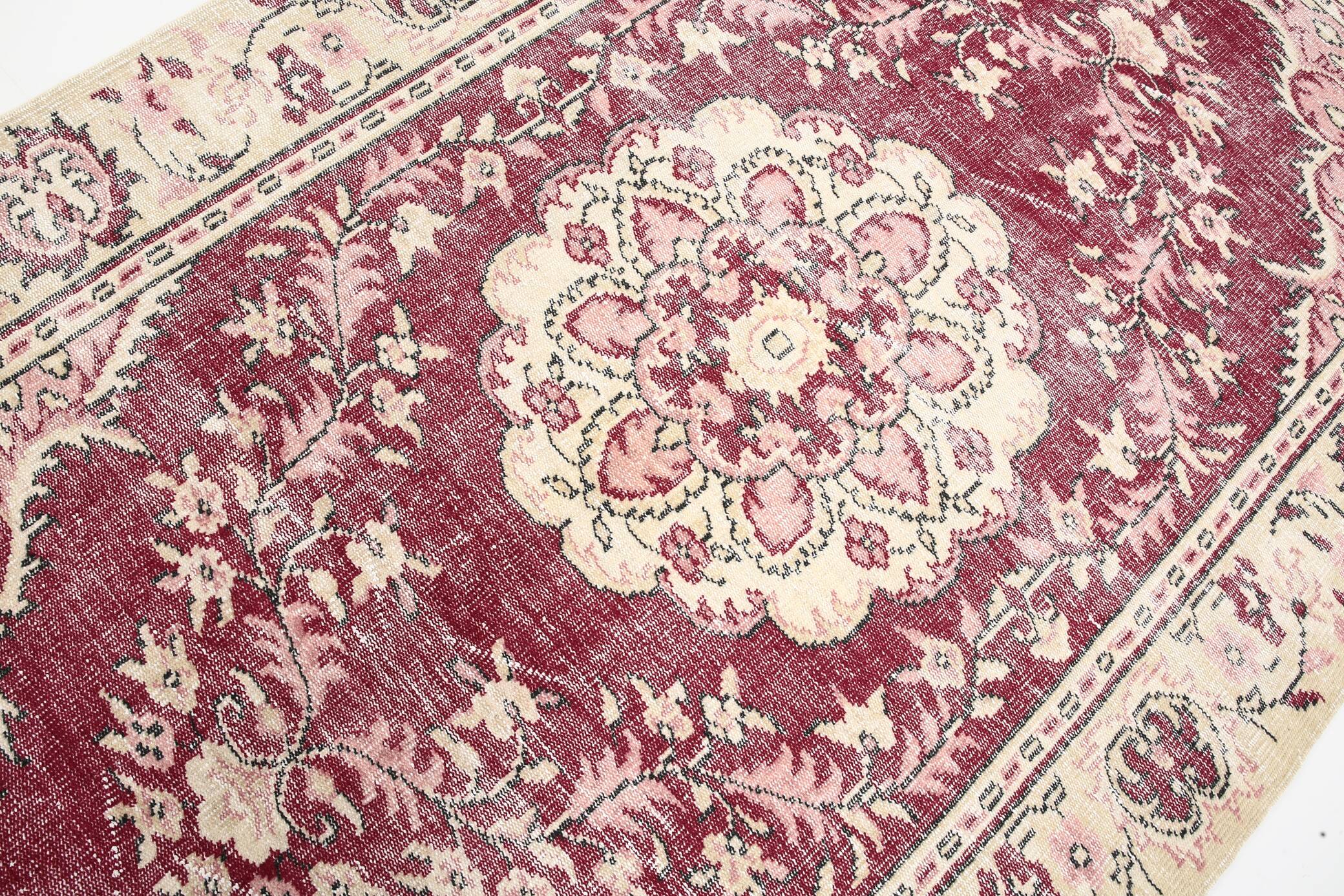 6x9 Rug For Classic Room Burgundy Vintage Persian Rug, 175x282Cm SK5137