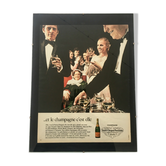 Poster advertising Champagne Veuve Clicquot Ponsardin 1970