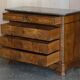 Antique walnut commode from 1860 with a marble top and original key.