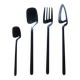 Ménagère inox noir Nendo designer japonais