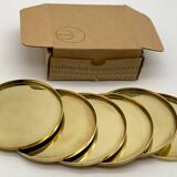 6 Coasters. Stelton. Brass