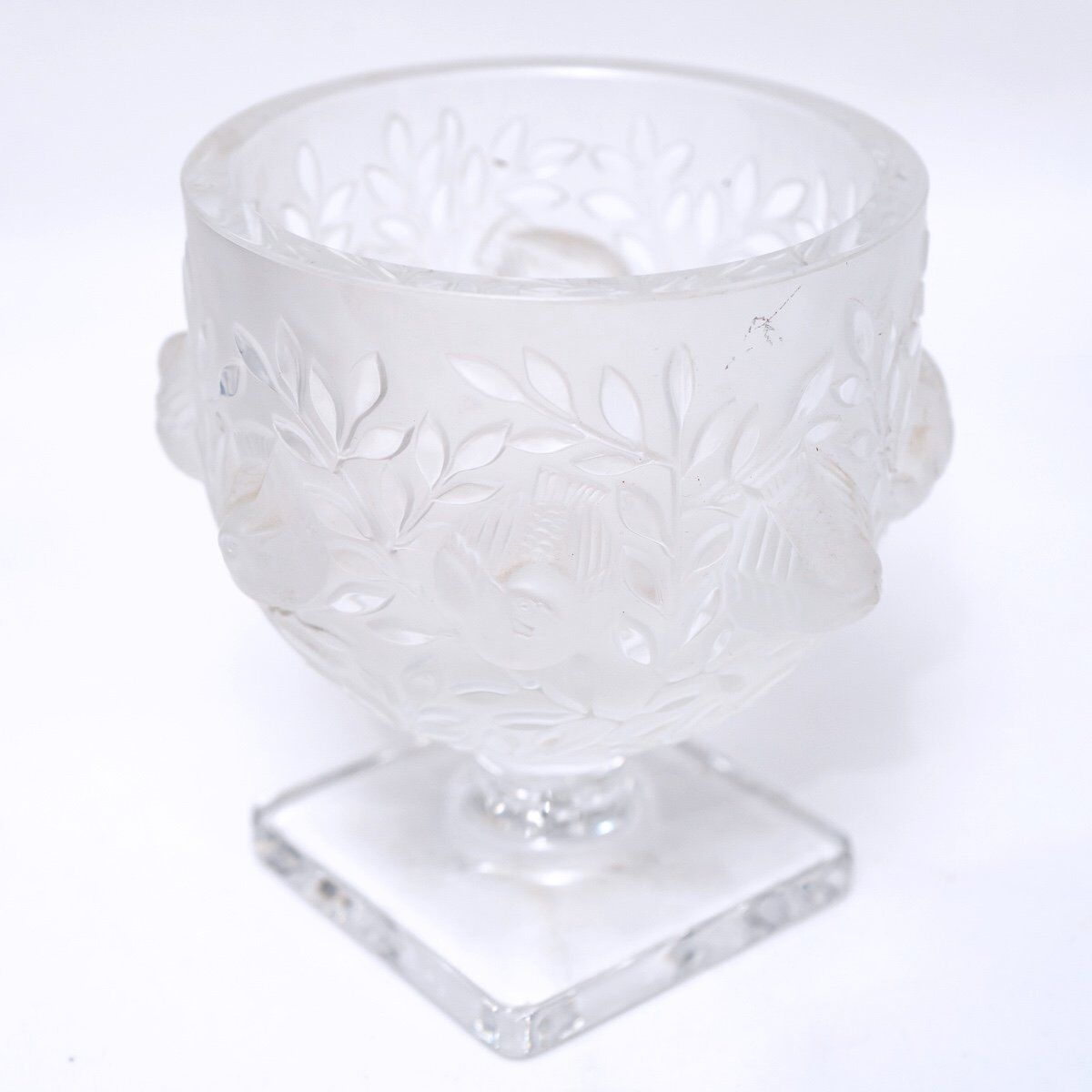 Pair of vases Lalique - Crystal Cast - Elisabeth - Period : XXth - Style : Art Deco