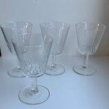 Set of 4 crystal wine glasses 60s