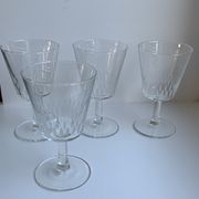 Set of 4 crystal wine glasses 60s
