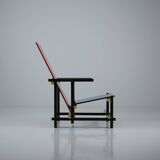 Red And Blue Arm Chair by Gerrit Rietveld for Cassina