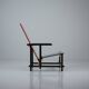 Red and blue armchair by Gerrit Rietveld for Cassina