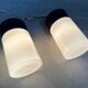 2x lampe de plafond vintage – bakélite et opaline