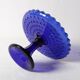 Blue Glass Cake Stand by Glimma Glasbruk / Glimåkra / Sweden / 1960s