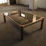 Table laiton et acier brossé 1970