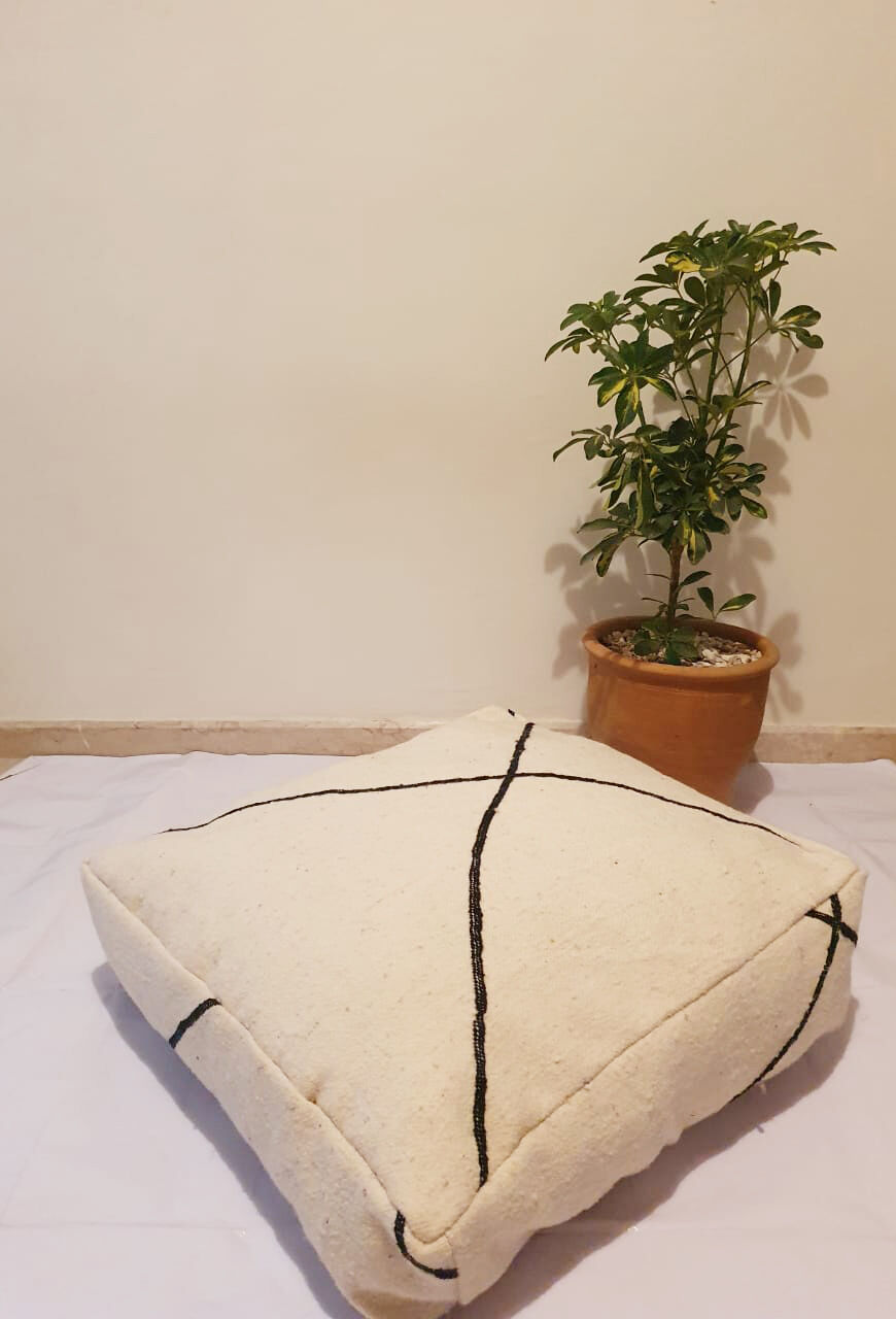 Pouf kilim beni ouarain