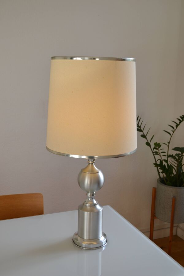 Lampe see delmas 70's avec abat jour tissu et metal
