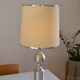 See delmas lamp 70's with fabric and metal lampshade