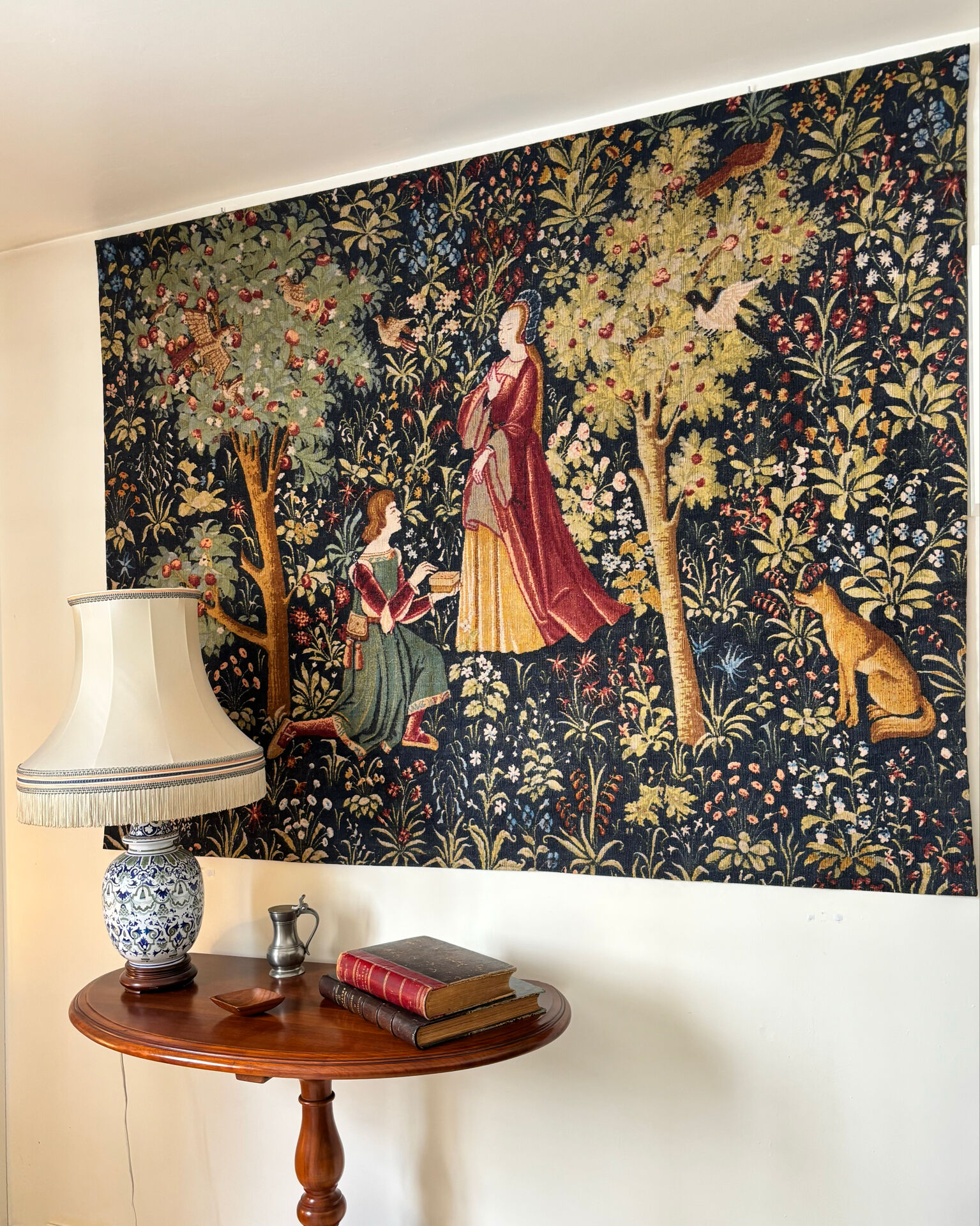 Large tapestry Robert Four Aubusson – Medieval Orchard – 140 x 190 cm