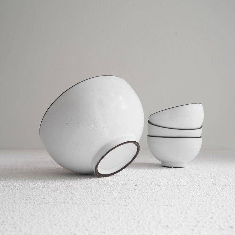Set of studio pottery bowls mid-century, 1960s