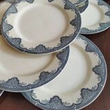 12 flat plates iron earth Salins, model Céline