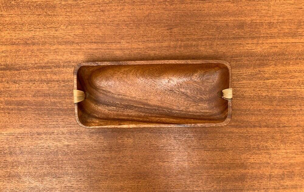 Teak bowl from the mid-century, 1960s.