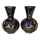 Verrerie loetz (1836-1947) paire de vases art nouveau