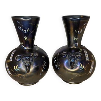 Loetz Glass (1836-1947) Pair of Art Nouveau vases
