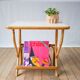 1960s rattan and bamboo side table with magazine rack