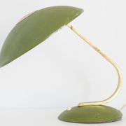 Important khaki saucer 1950 vintage 50's rockabilly desk lamp desk lamp